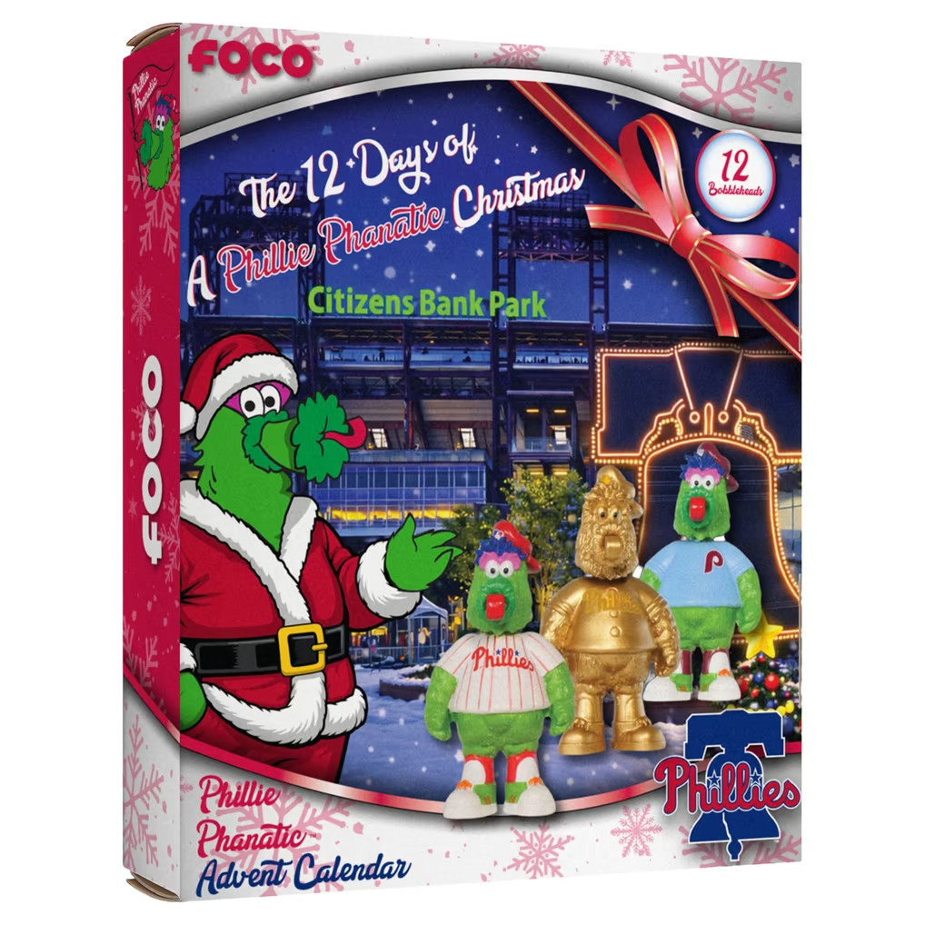 FOCO Philadelphia Phillies Mascot Bobblehead Advent Calendar FOCO Philadelphia Phillies Mascot Bobblehead Advent Calendar