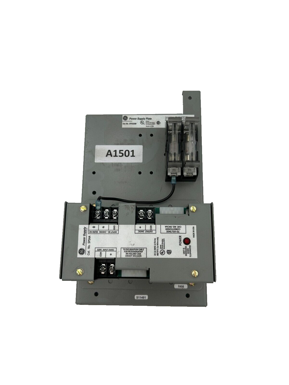GE SPSAA Power Supply, 240 V with GE SPSA208 Power Supply Plate, 208 VAC GE SPSAA Power Supply, 240 V with GE SPSA208 Power Supply Plate, 208 VAC