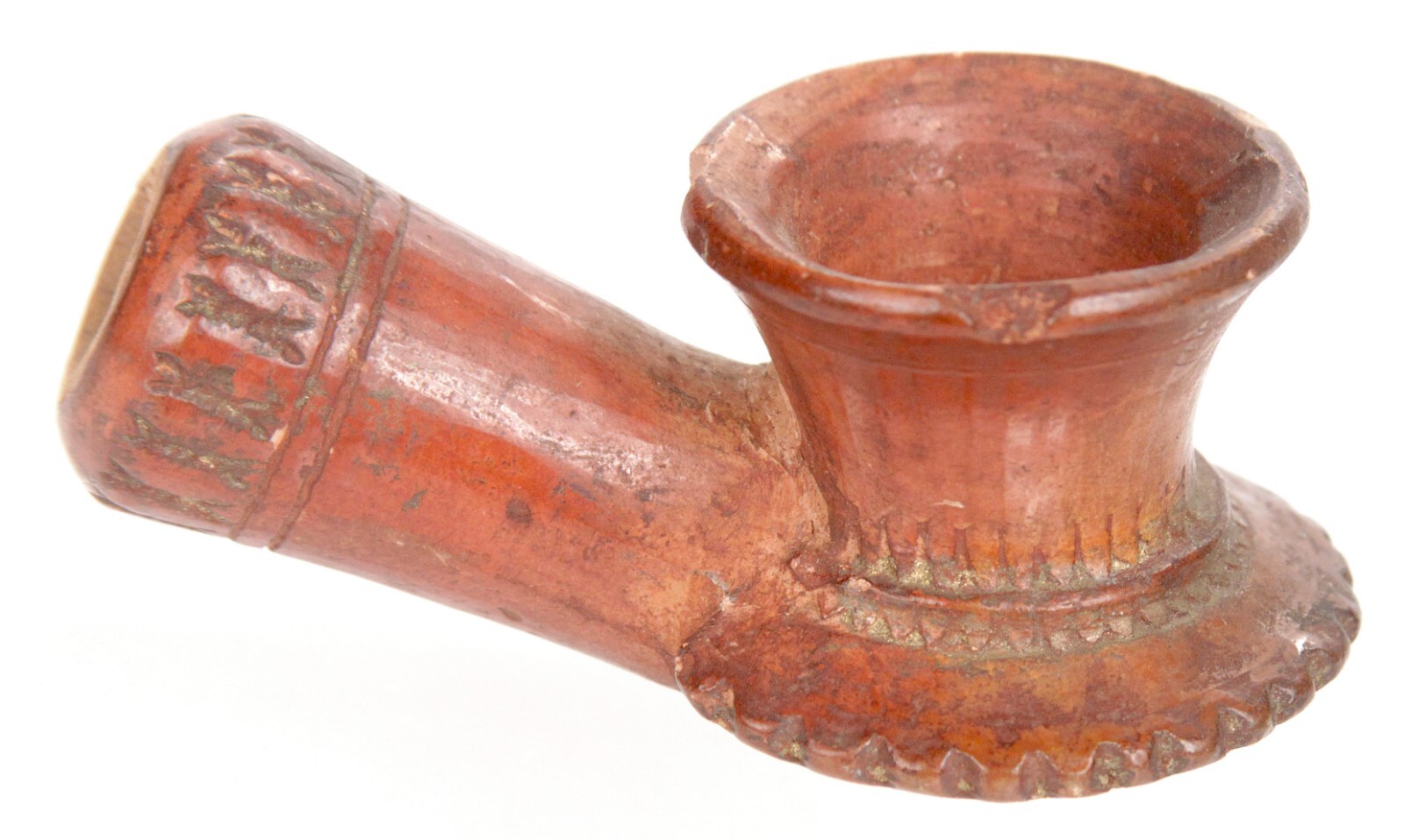 Antique 19th C. Ottoman Turkish Tophane Ware Smoking Pipe Islamic Art Turkey Old