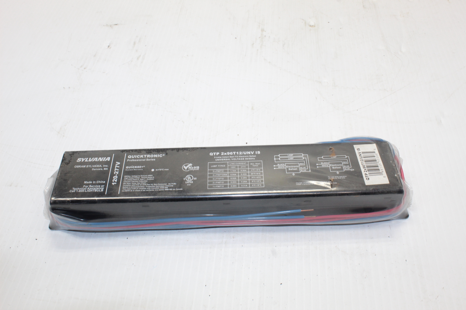 SYLVANIA QTP 2X96T12/ UNV IS 120-277V ELECTRONIC BALLAST