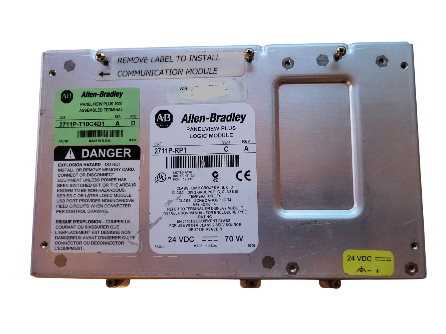 Allen Bradley 2711P-RP1 Series C PanelView Plus 1000 Logic Module 1Yr Warranty Allen Bradley 2711P-RP1 Series C PanelView Plus 1000 Logic Module 1Yr Warranty