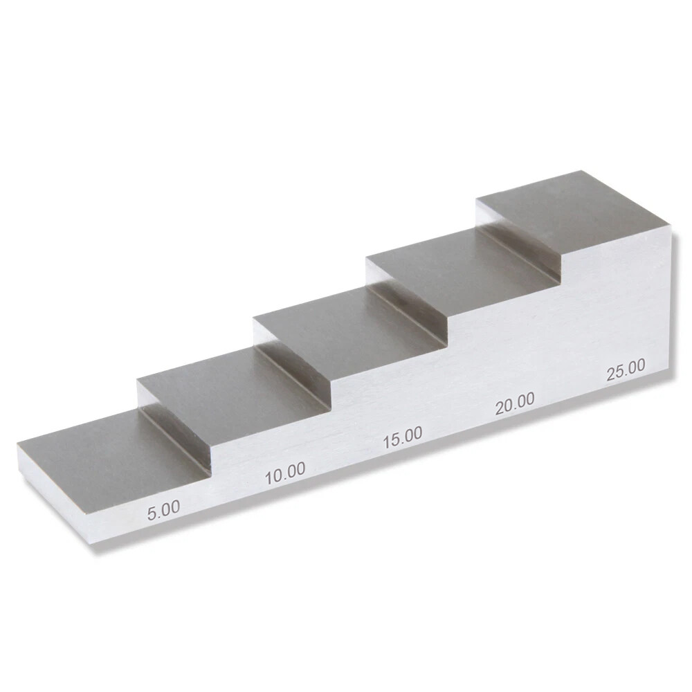 YUSHI 5- Step Calibration Block 5 10 15 20 25mm for Ultrasonic Thickness Gauge YUSHI 5- Step Calibration Block 5 10 15 20 25mm for Ultrasonic Thickness Gauge