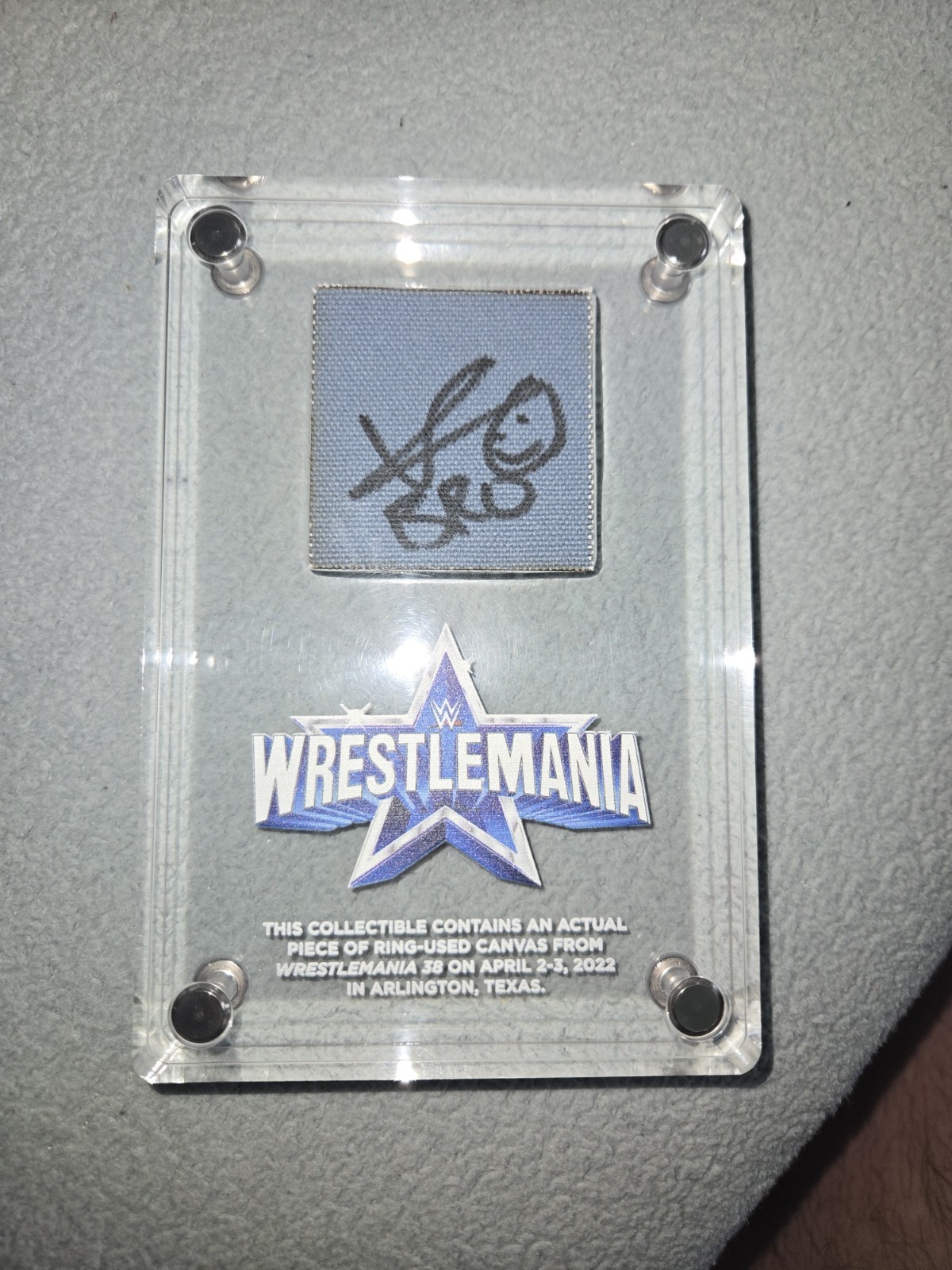 Fanatics WWE Wrestlemania 38 2022 Ring Used Canvas Display Signed By Matt Riddle Fanatics WWE Wrestlemania 38 2022 Ring Used Canvas Display Signed By Matt Riddle