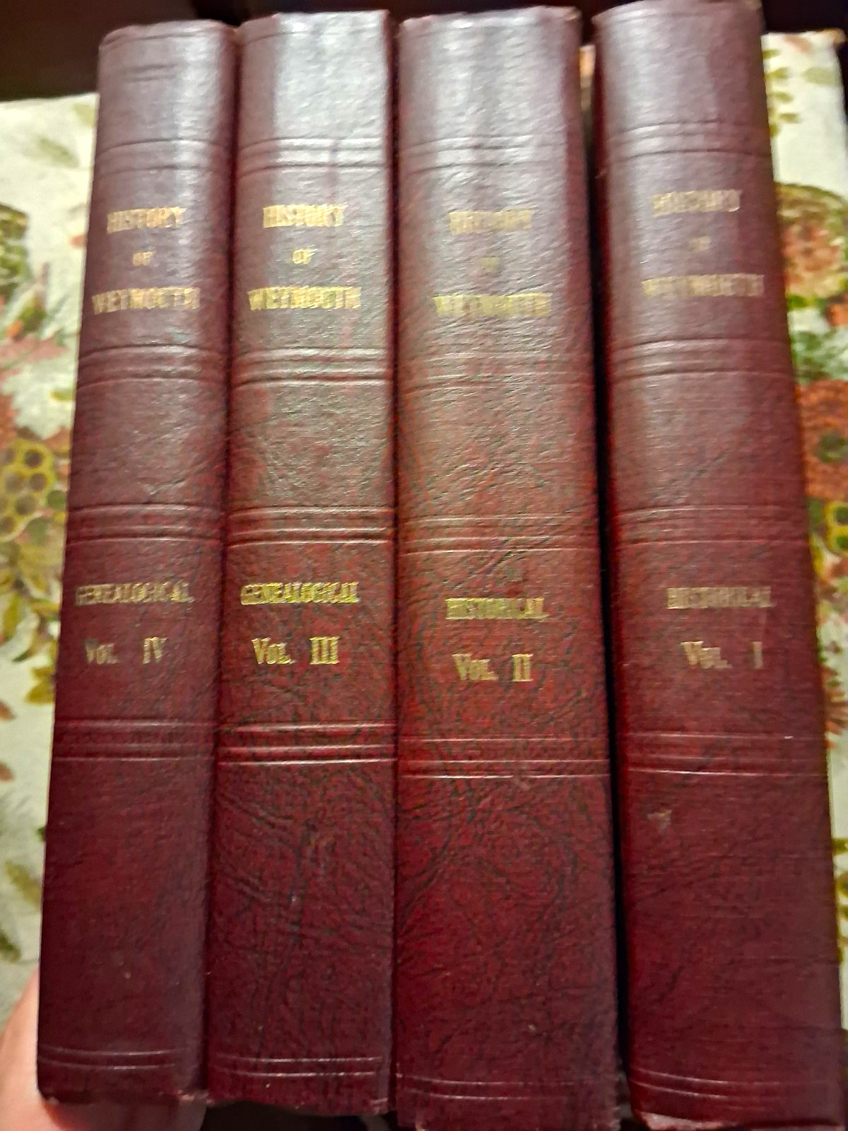 Weymouth Historical Society History of Weymouth MA 4 Vol Hardcover 1923