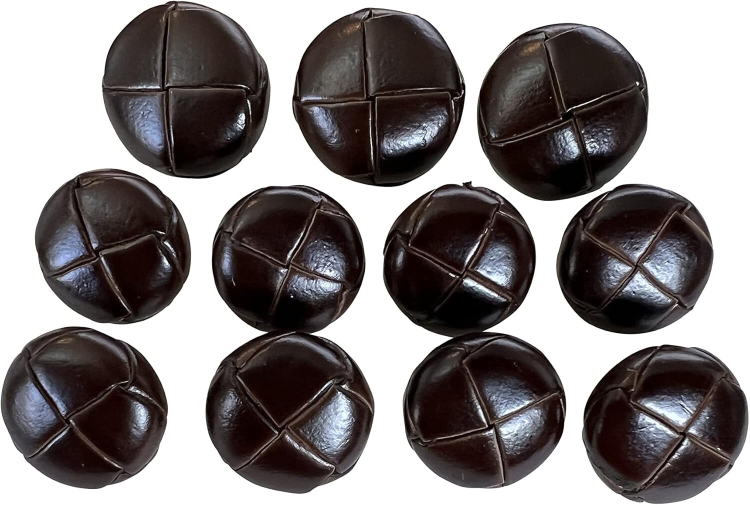 ATbutton Premium New 11 Pieces Leather Cross Blazer Button Set-Dark Burgundy ATbutton Premium New 11 Pieces Leather Cross Blazer Button Set-Dark Burgundy