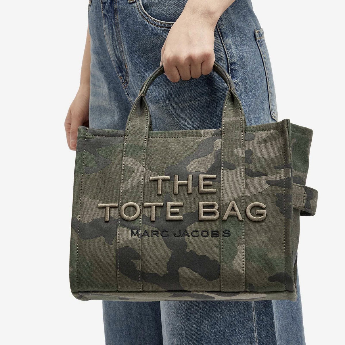 Authentic Marc Jacobs The Medium Tote Bag Crossbody in  Camo Camouflage Canvas