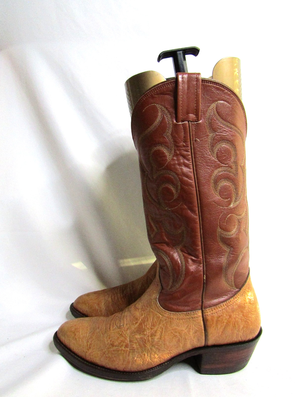 NOCONA Mens Size 7.5 EE Brown Leather Cowboy Western Boots NOCONA Mens Size 7.5 EE Brown Leather Cowboy Western Boots