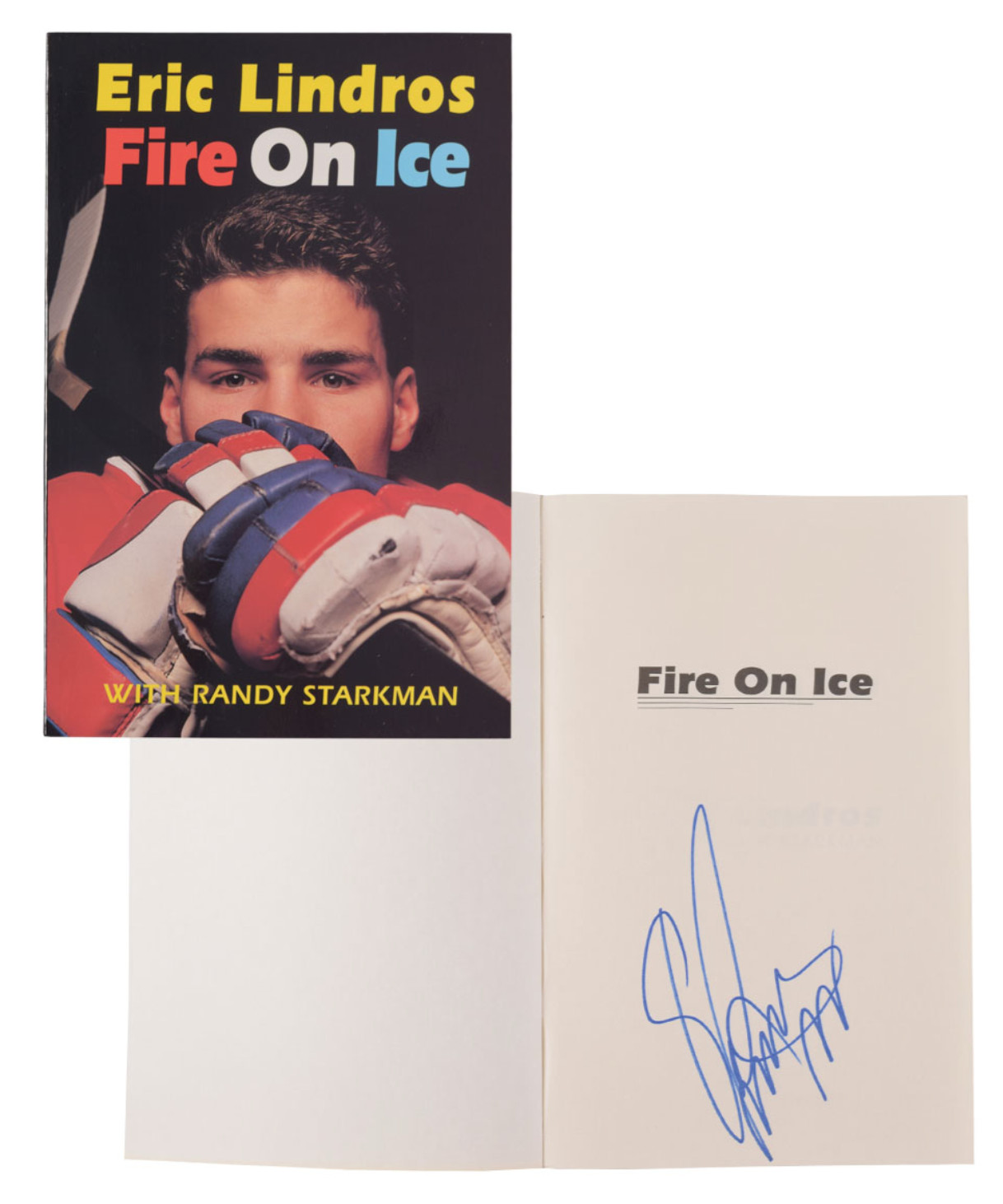 Eric Lindros Autographed Signed Flyers Fire On Ice Rookie Era Book AMCo COA 4207