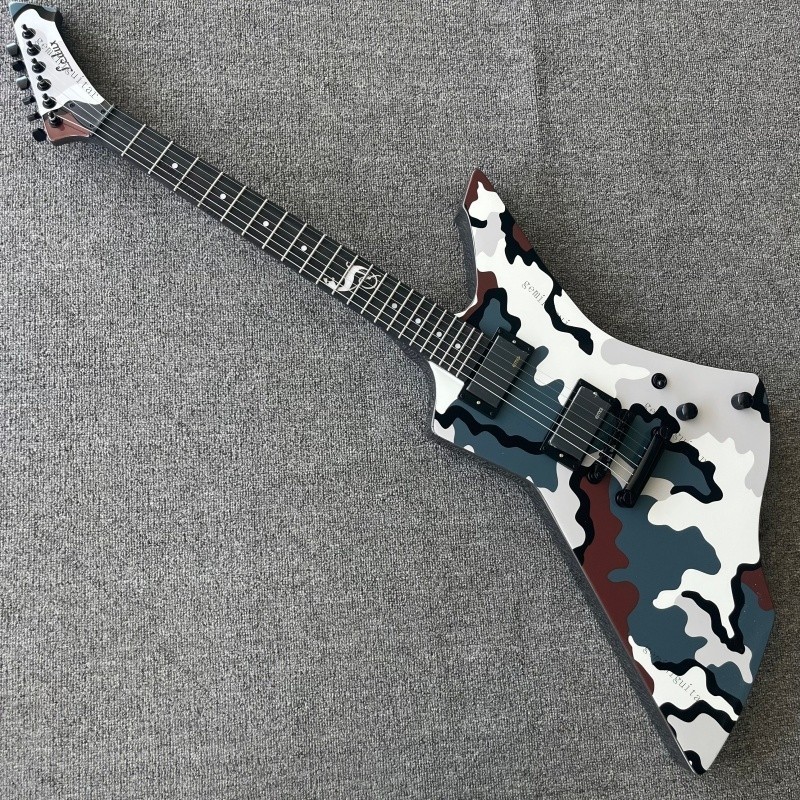Snakebyte Camo electric guitar Rounded fret Edge stainless Metallica guitar Snakebyte Camo electric guitar Rounded fret Edge stainless Metallica guitar