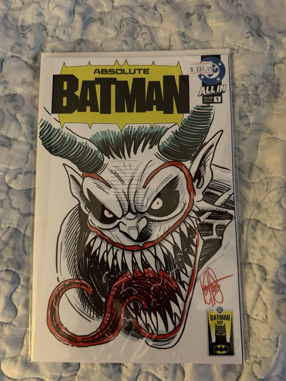 DF ABSOLUTE BATMAN #1 BATMAN DAY BLANK VARIANT SIGNED AND REMARKED BY KEN DF ABSOLUTE BATMAN #1 BATMAN DAY BLANK VARIANT SIGNED AND REMARKED BY KEN