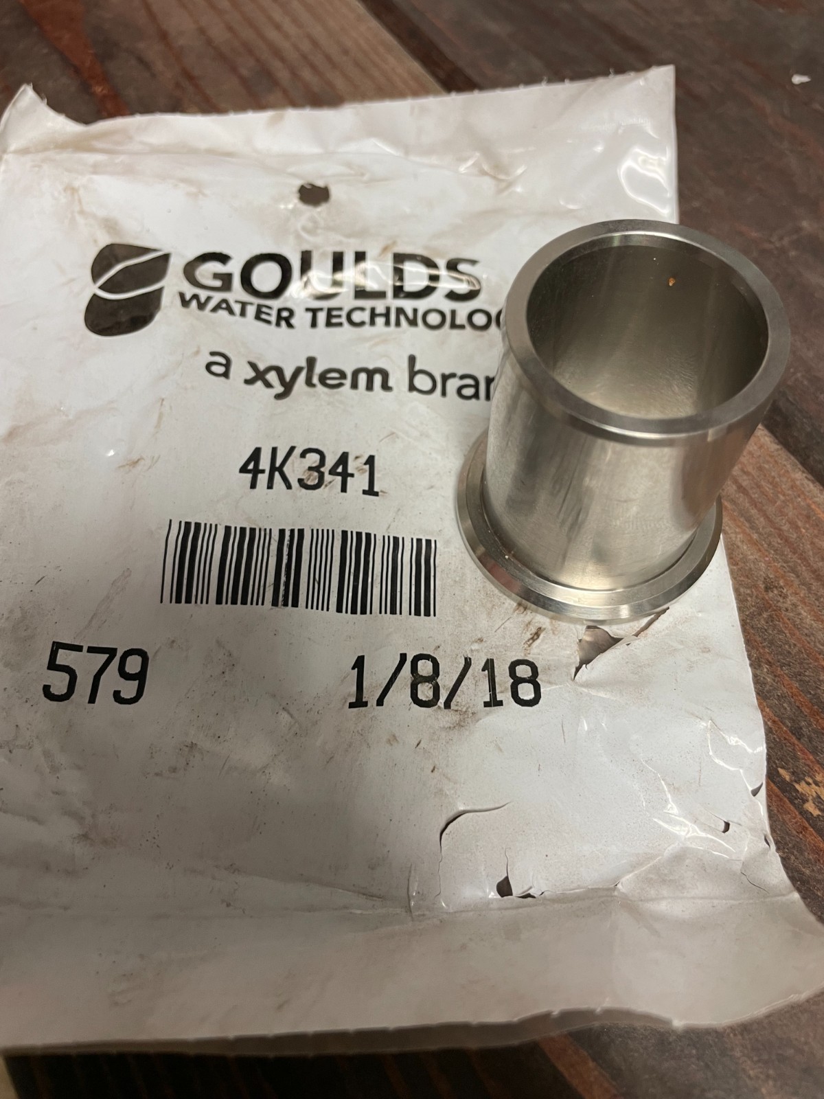 4K341 - SLEEVE FOR 3657, Genuine OEM Goulds Pump Part, 4K341 - SLEEVE FOR 3657, Genuine OEM Goulds Pump Part,