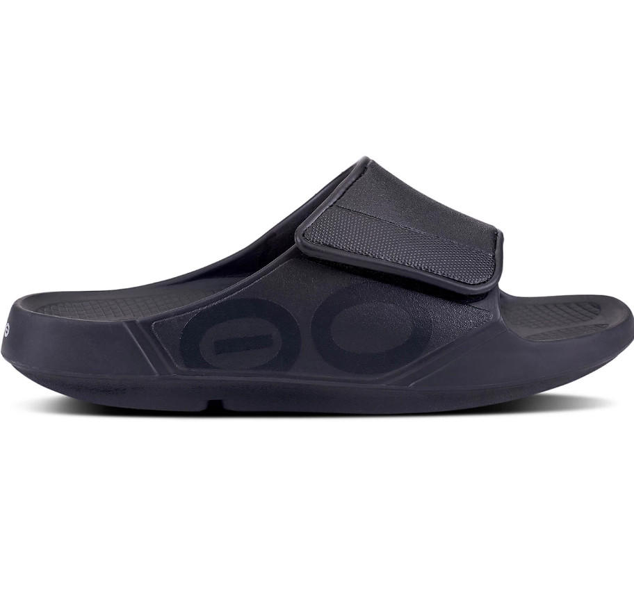 OOFOS Adults' OOahh Flex Recovery Sport Slides, Black OOFOS Adults' OOahh Flex Recovery Sport Slides, Black