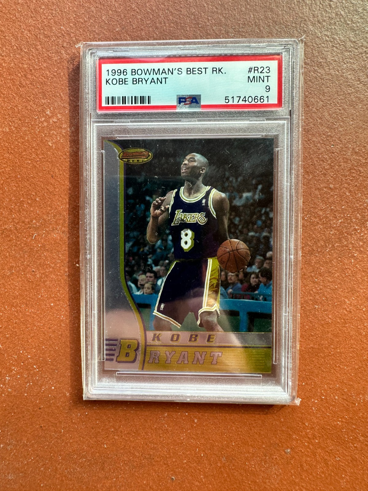 1996-97 Bowman\'s Best Kobe Bryant #R23 ROOKIE RC PSA 9 MINT Lakers HOF