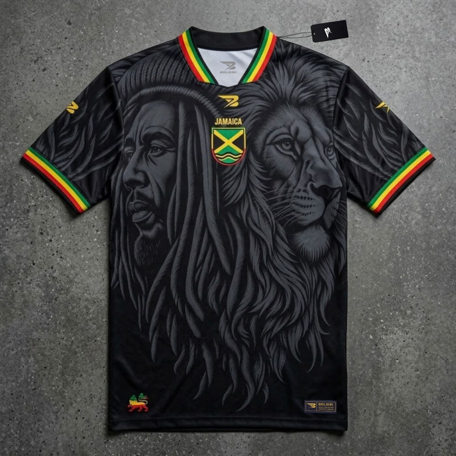 Jamaica Inspired  Soccer Jersey Sublimation fan Football Shirt Rasta design