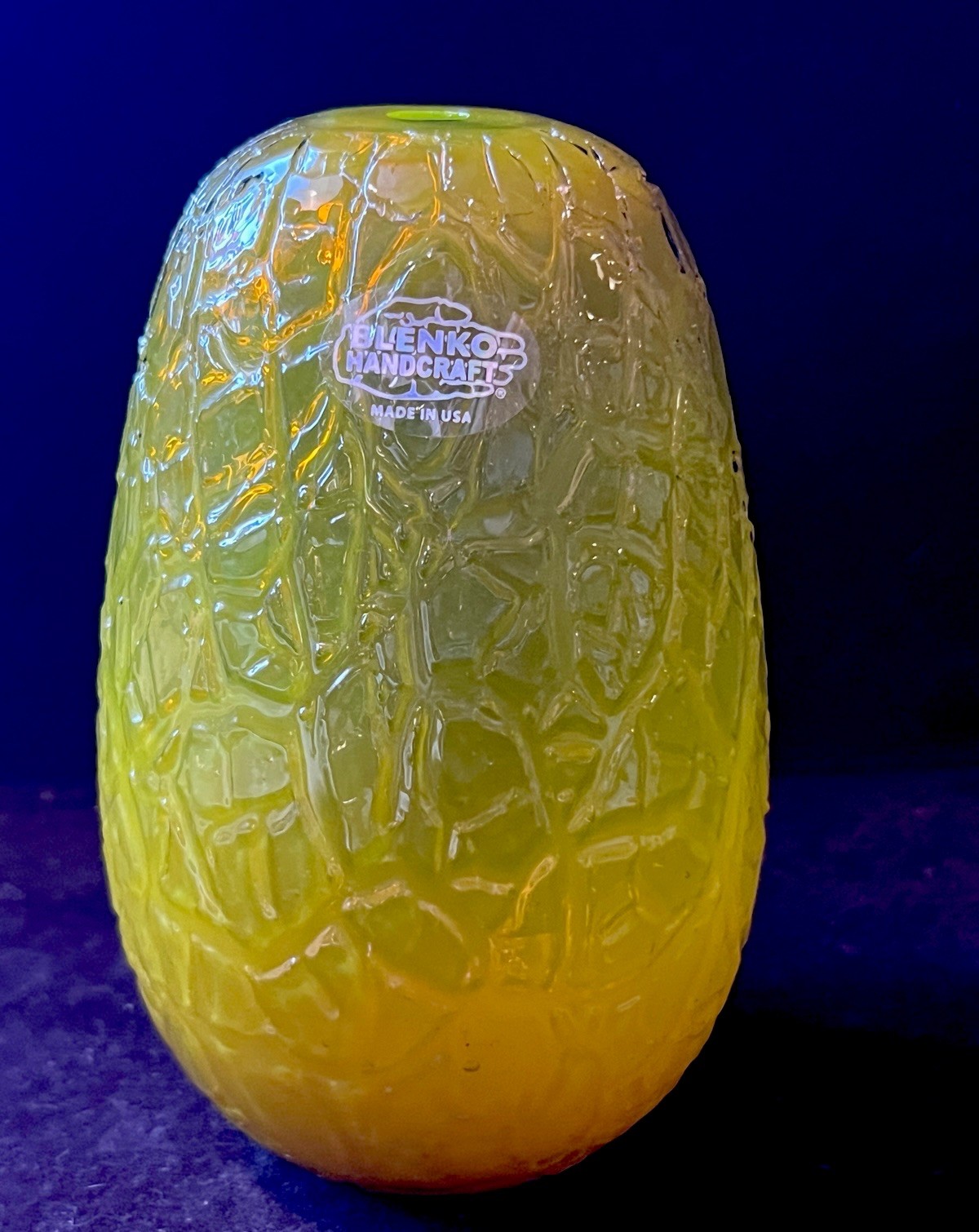Blenko Glass 2026 Dragon Egg In Citrine (One of A Kind Very Rare Beautiful Blenko Glass 2026 Dragon Egg In Citrine (One of A Kind Very Rare Beautiful