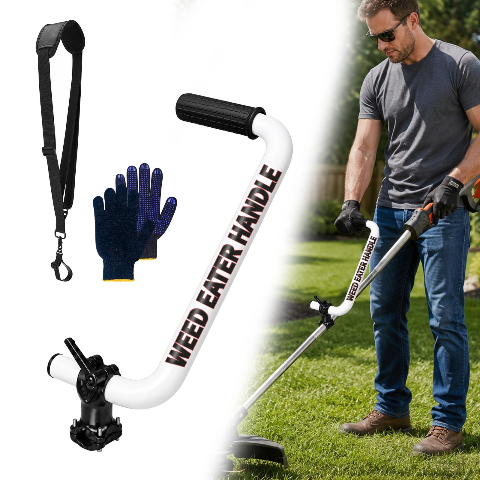 The Darwin’s Grip Weed Eater Extension Handle Monkey Grip for String Trimmer ...