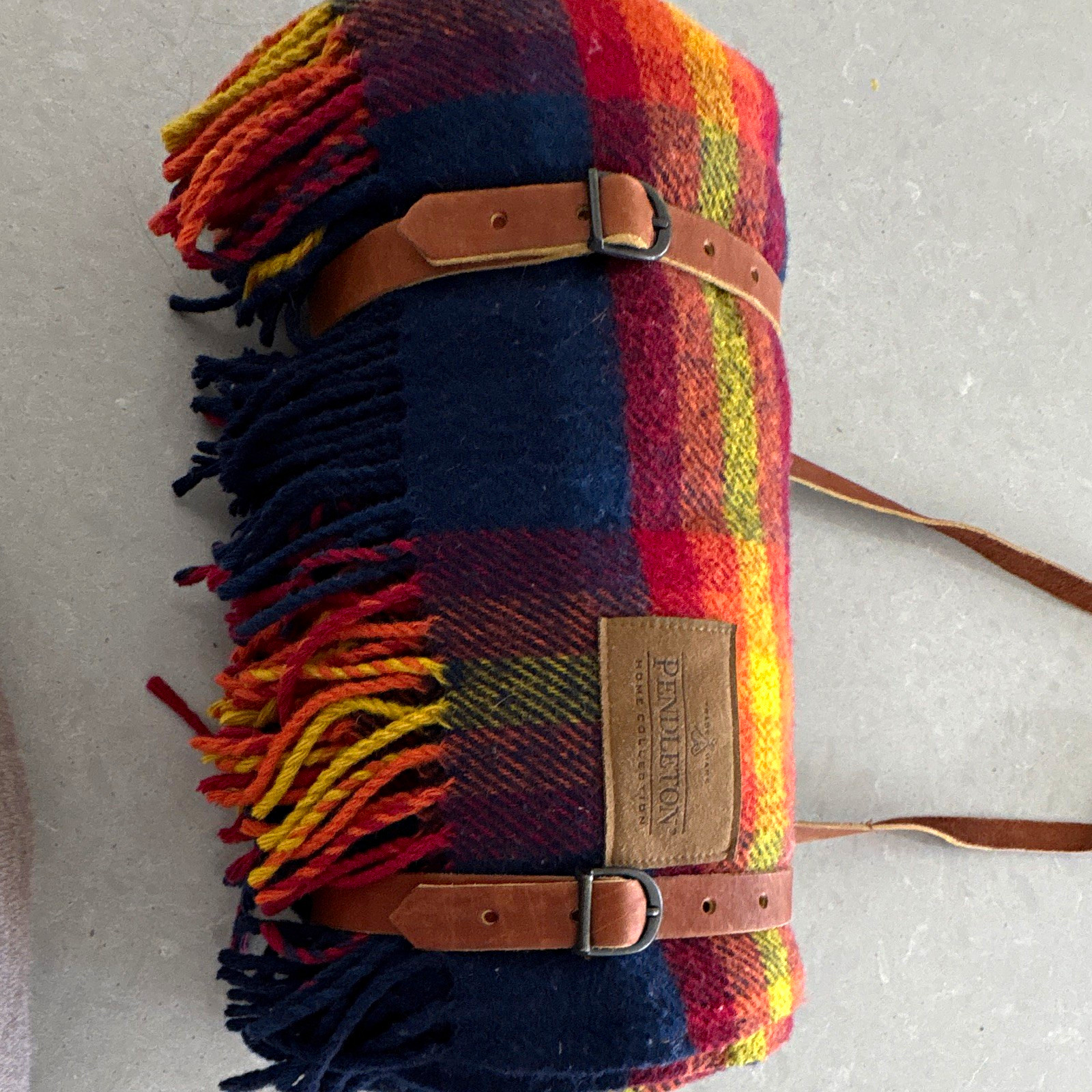 Pendleton Home Collection Wool Plaid Multicolor Fringed Throw 50x60 USA Pendleton Home Collection Wool Plaid Multicolor Fringed Throw 50x60 USA