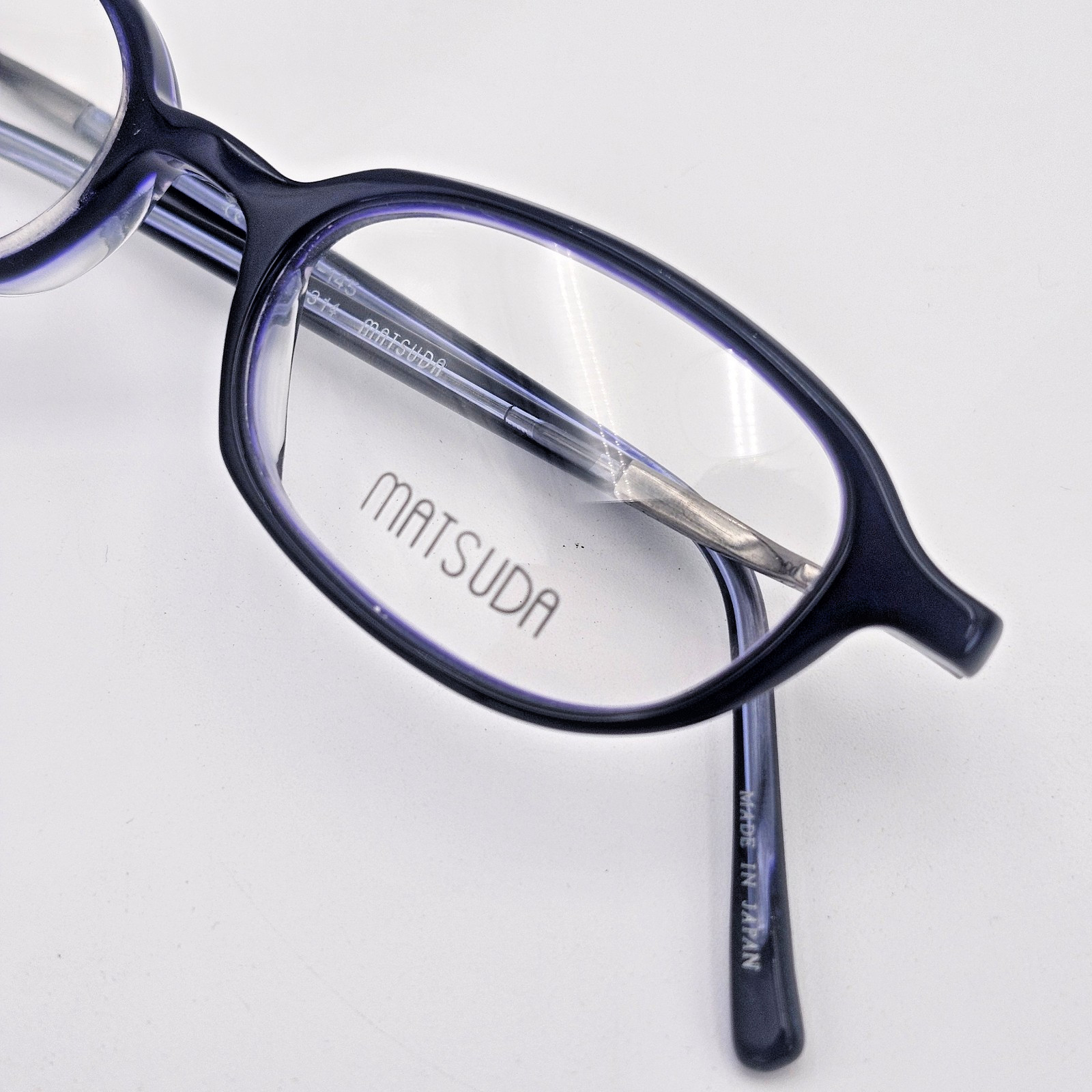 Vintage Matsuda 10314 SP/NV Eyeglasses Frame Oval Made In Japan 46-19-145 Vintage Matsuda 10314 SP/NV Eyeglasses Frame Oval Made In Japan 46-19-145