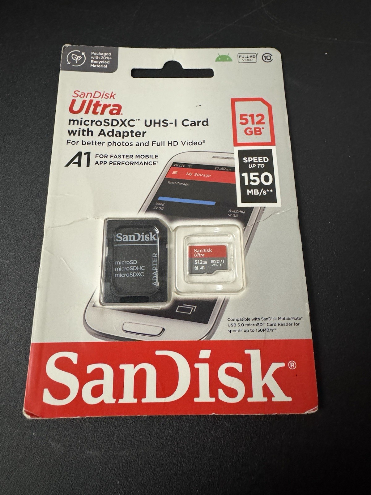 NEW SanDisk Ultra 512GB microSDXC UHS-I Memory Card + Adapter - Class 10 A1 NEW SanDisk Ultra 512GB microSDXC UHS-I Memory Card + Adapter - Class 10 A1