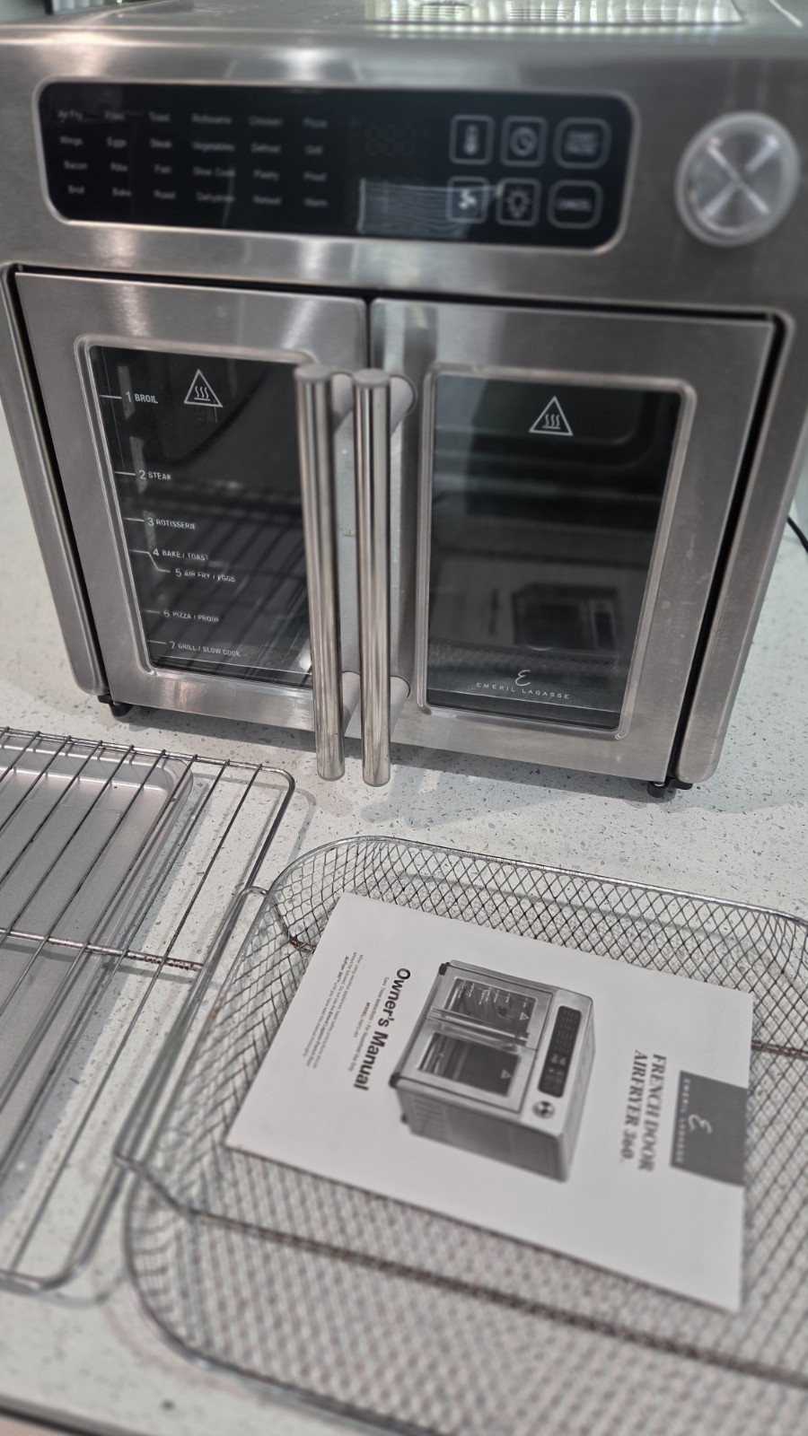Emeril Lagasse French Door AirFryer 360, Stainless Steel Emeril Lagasse French Door AirFryer 360, Stainless Steel