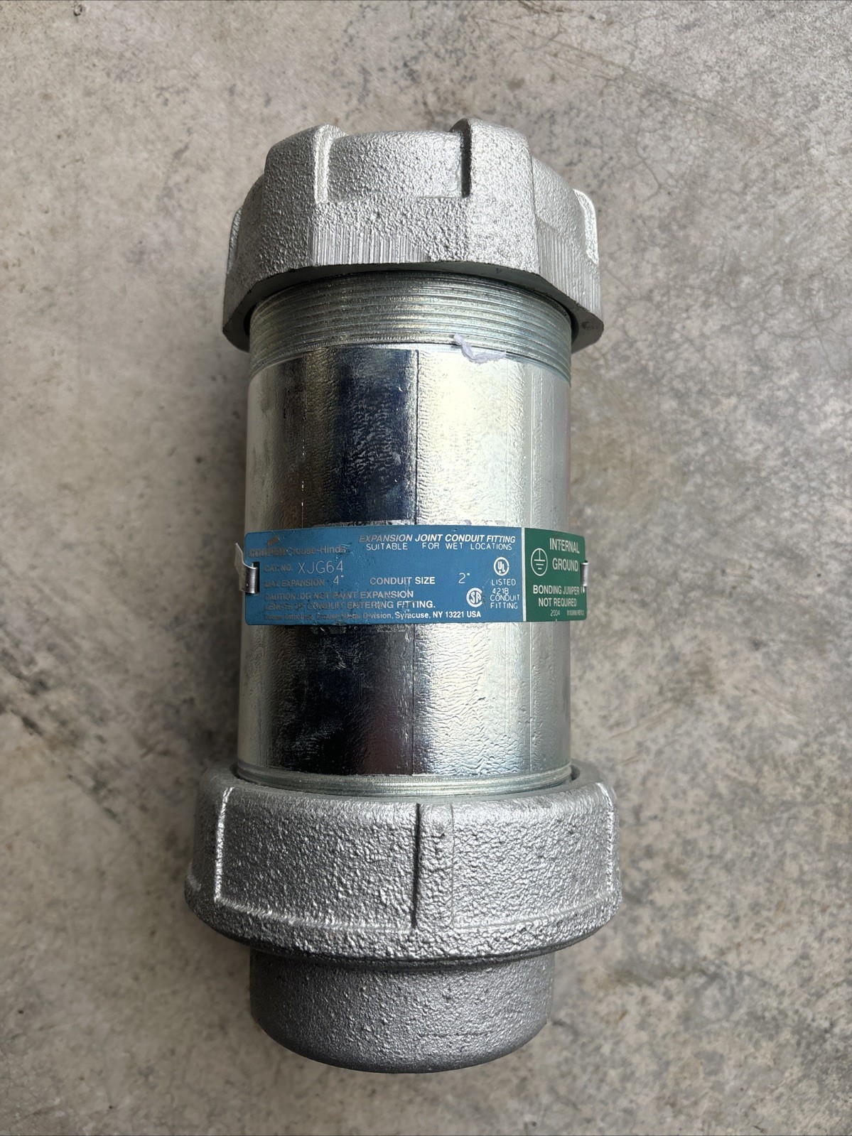 Cooper Crouse Hinds XJG64 Expansion Joint Conduit Fitting 2 Cooper Crouse Hinds XJG64 Expansion Joint Conduit Fitting 2