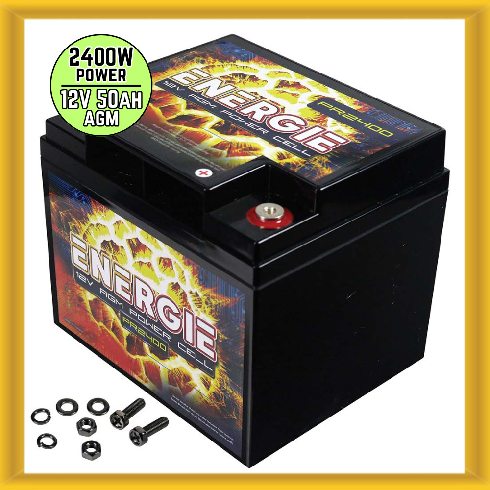 Reikken PR2400 Energie 2400 Watt 12 Volt Power Cell 50 Ah AGM Car Audio Battery Reikken PR2400 Energie 2400 Watt 12 Volt Power Cell 50 Ah AGM Car Audio Battery