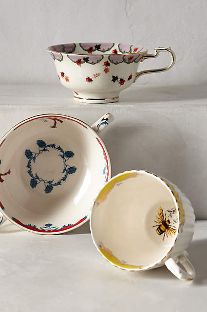 New Anthropologie Lou Rota Nature Table Teacup Ladybug Purple NIB New Anthropologie Lou Rota Nature Table Teacup Ladybug Purple NIB