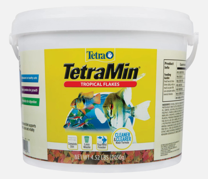 Tetra TetraMin Tropical Flakes, Nutritionally Balanced Fish Food, 4.52 lbs.