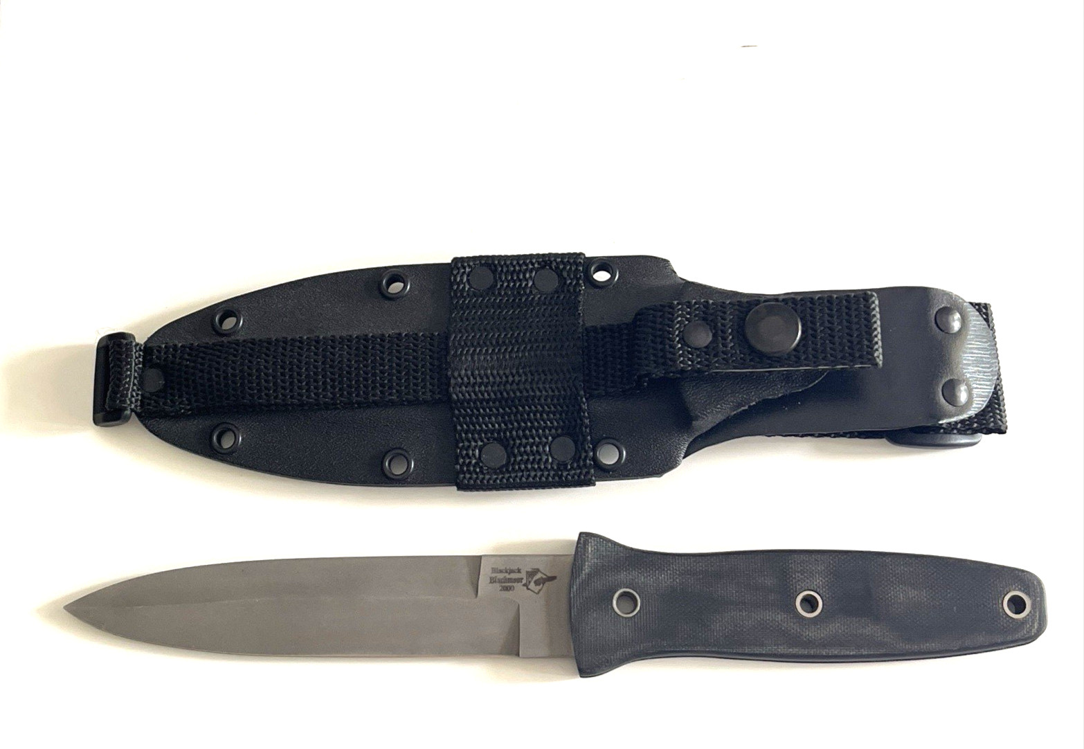 Blackjack Blackmoor 2000 Fixed Blade Knife Effingham IL Micarta USA 1991-1997