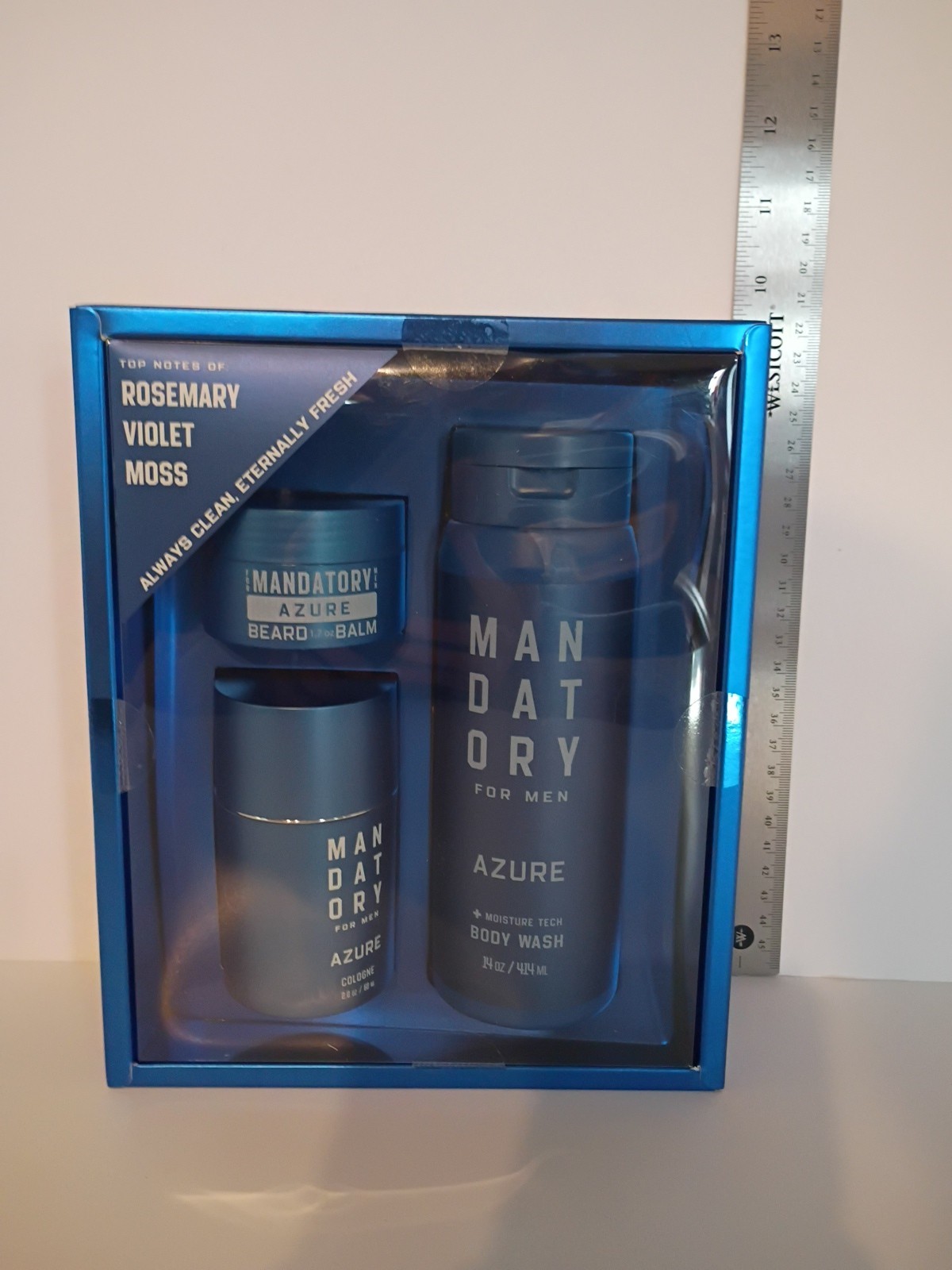 Mandatory Azure Men\'s Grooming Set – Cologne, Body Wash & Beard Balm Mandatory Azure Men\'s Grooming Set – Cologne, Body Wash & Beard Balm