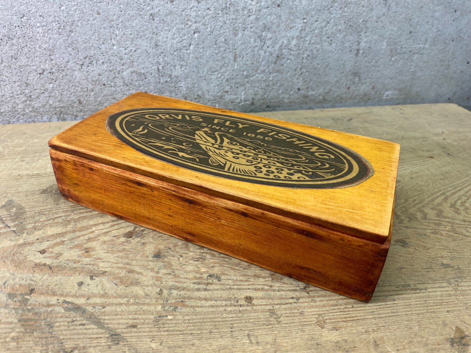 Orvis Fly Fishing Fishing Lure Box Wood