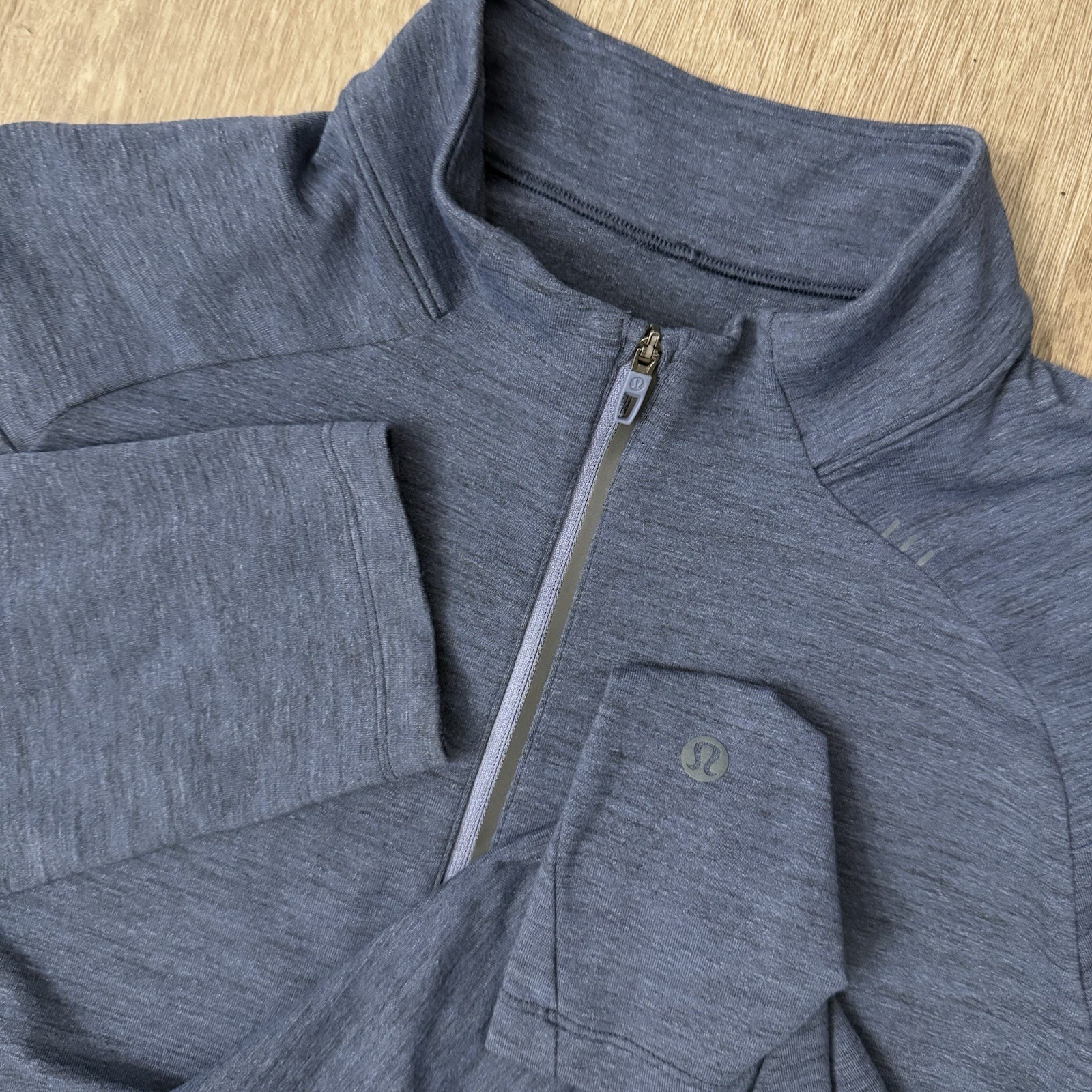Lululemon Surge Warm Half Zip Pullover Men’s Large Blue Performance Soft