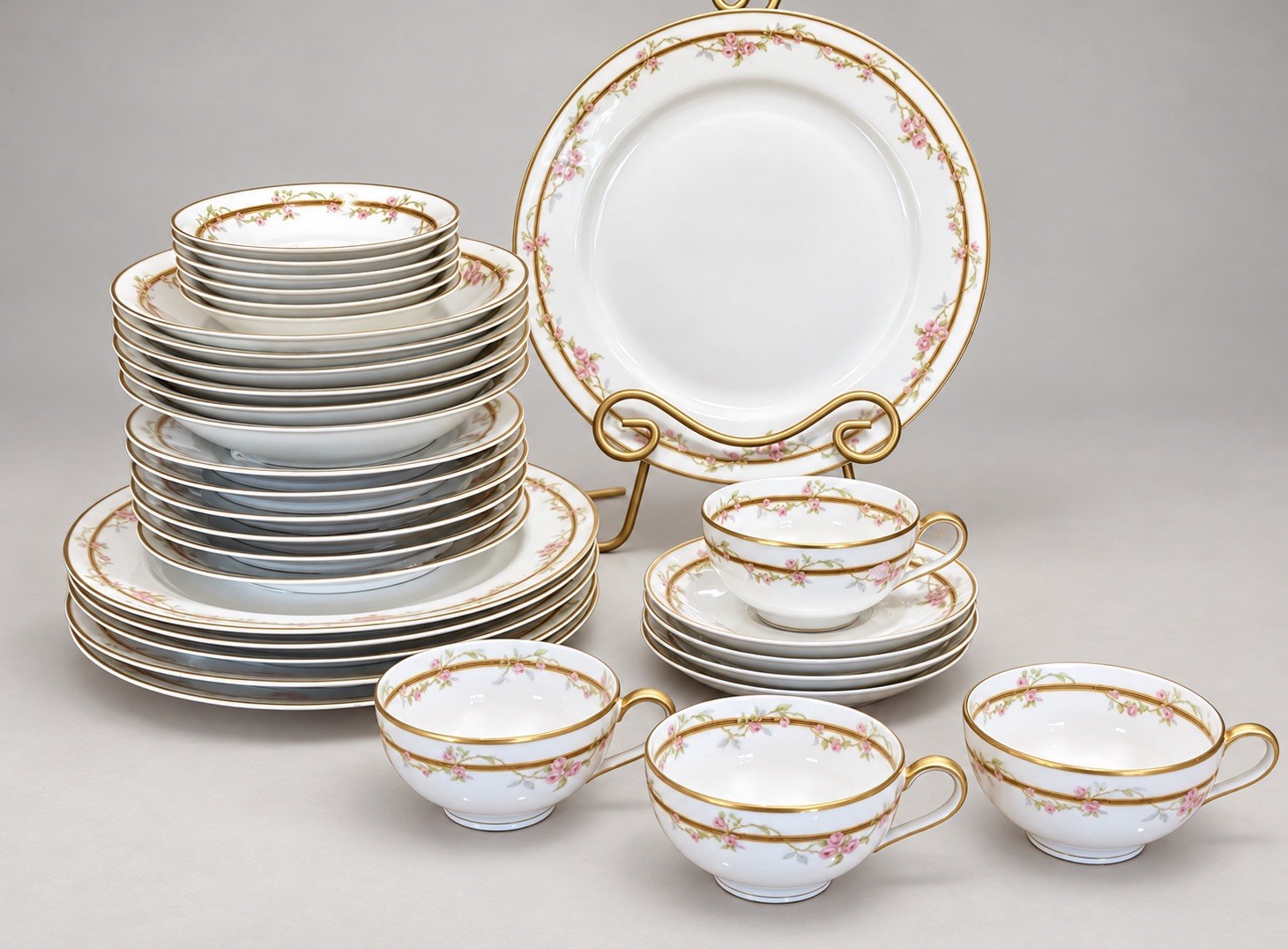 Antique Theodore Haviland Limoges Schleiger 861 32 Pc China Set France Ex Cond