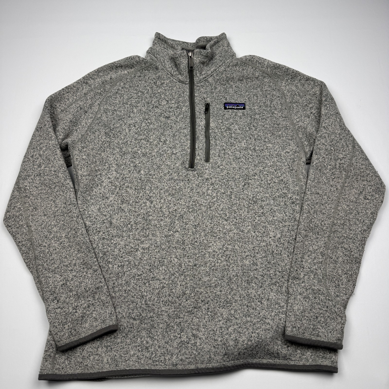 Patagonia Sweater Mens Large Gray Better Sweater 1/4 Zip Fleece Pullover Warm