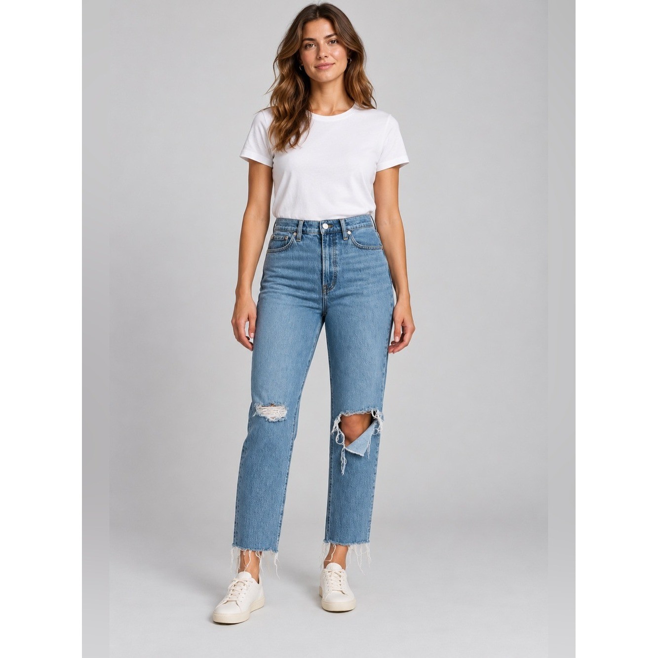 Madewell The Perfect Vintage Distressed Raw Hem Blue Jeans Size 29 Madewell The Perfect Vintage Distressed Raw Hem Blue Jeans Size 29