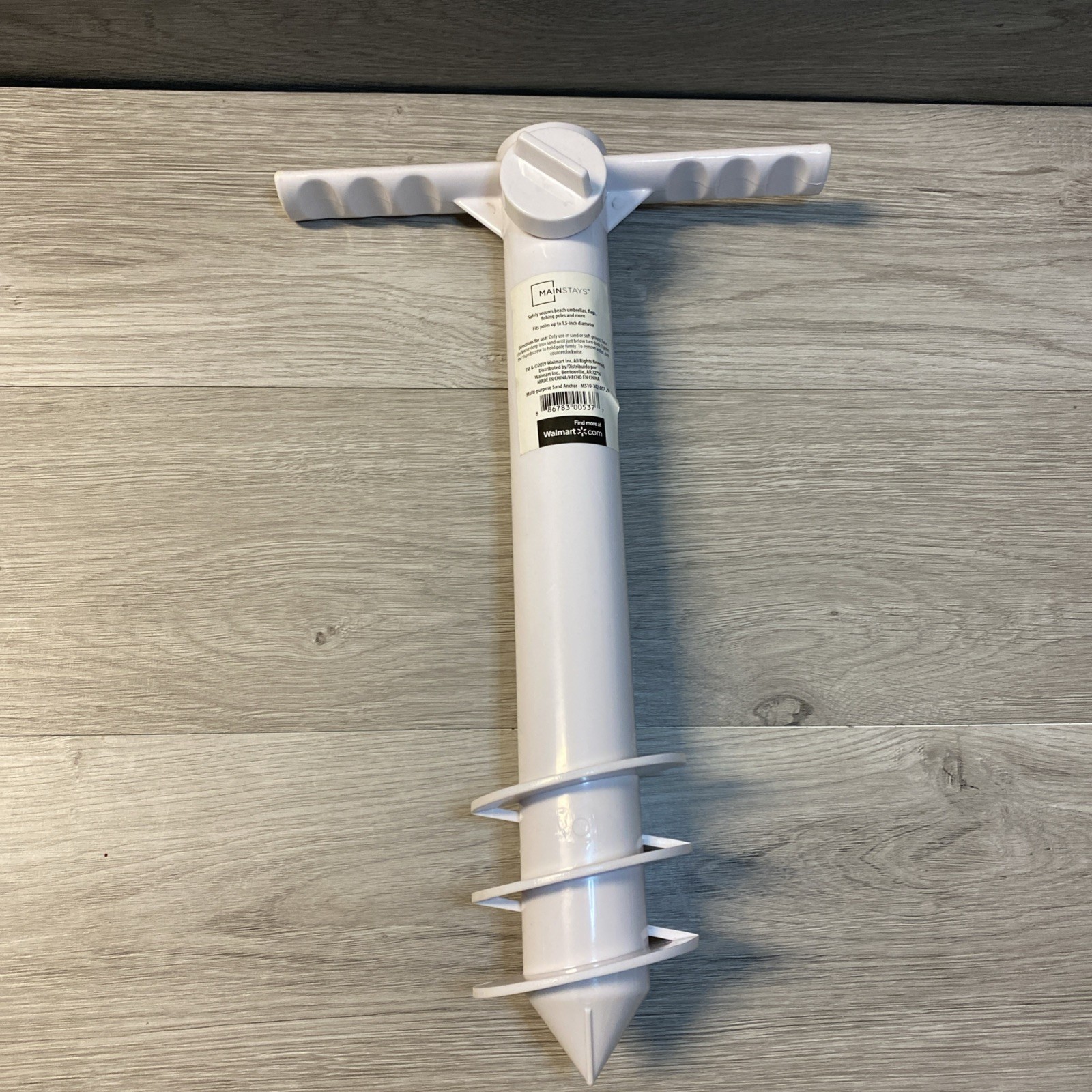 Brand New Mainstays White Sand Anchor 1.5 Inch Max Pole Diameter Fishing Beach Brand New Mainstays White Sand Anchor 1.5 Inch Max Pole Diameter Fishing Beach