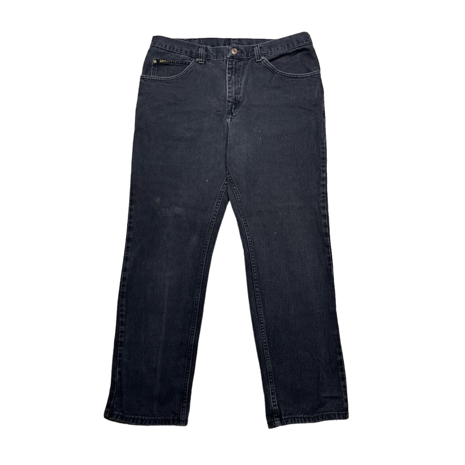 Vintage 90s 00s Lee Black Straight Leg Faded Distressed Denim Jeans 34x30 Vintage 90s 00s Lee Black Straight Leg Faded Distressed Denim Jeans 34x30