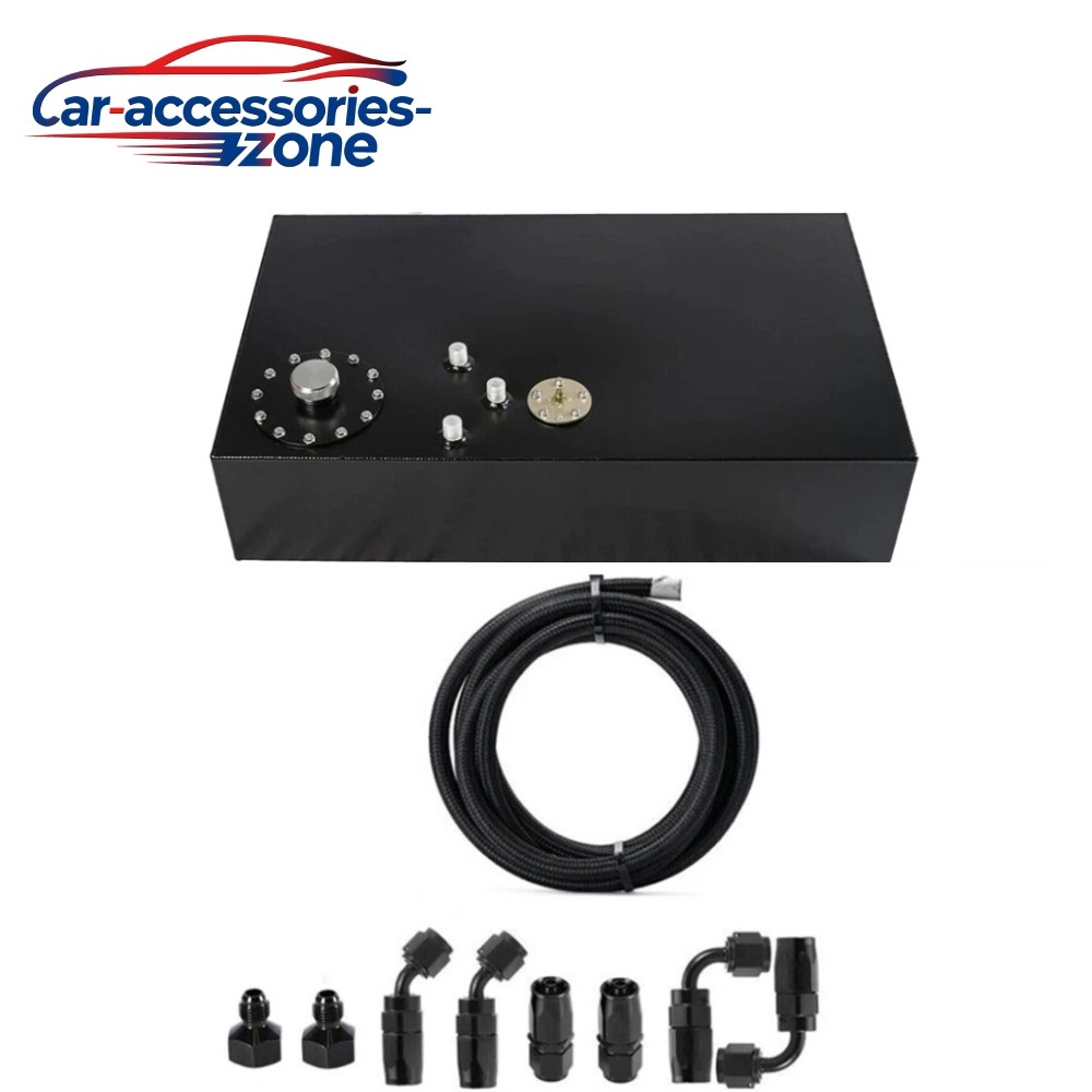 17 Gallon Coated Street Rod Fuel Cell Gas Tank+Cap+Level Sender+Steel Line Kit