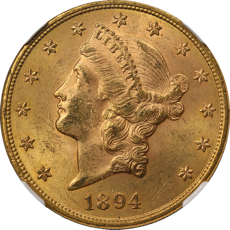 1894-P Liberty Gold $20 NGC MS62 Nice Eye Appeal Nice Strike