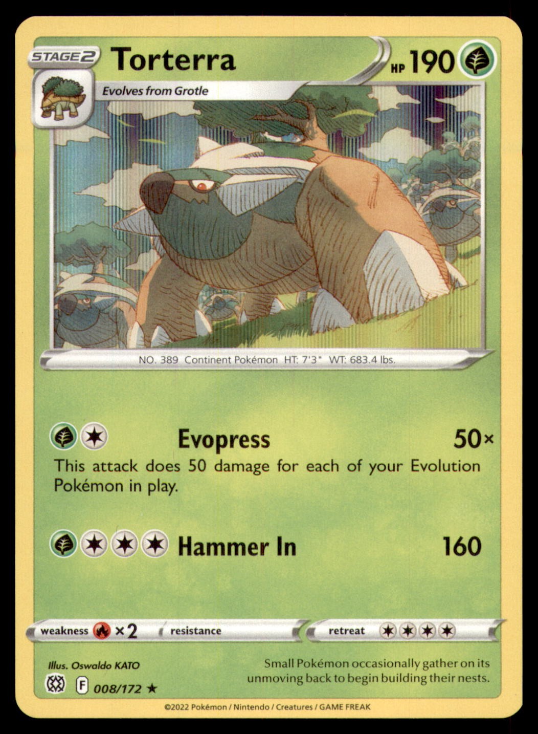 Torterra 008/172 Brilliant Stars 2022 Oswaldo KATO Holo NM/M Torterra 008/172 Brilliant Stars 2022 Oswaldo KATO Holo NM/M