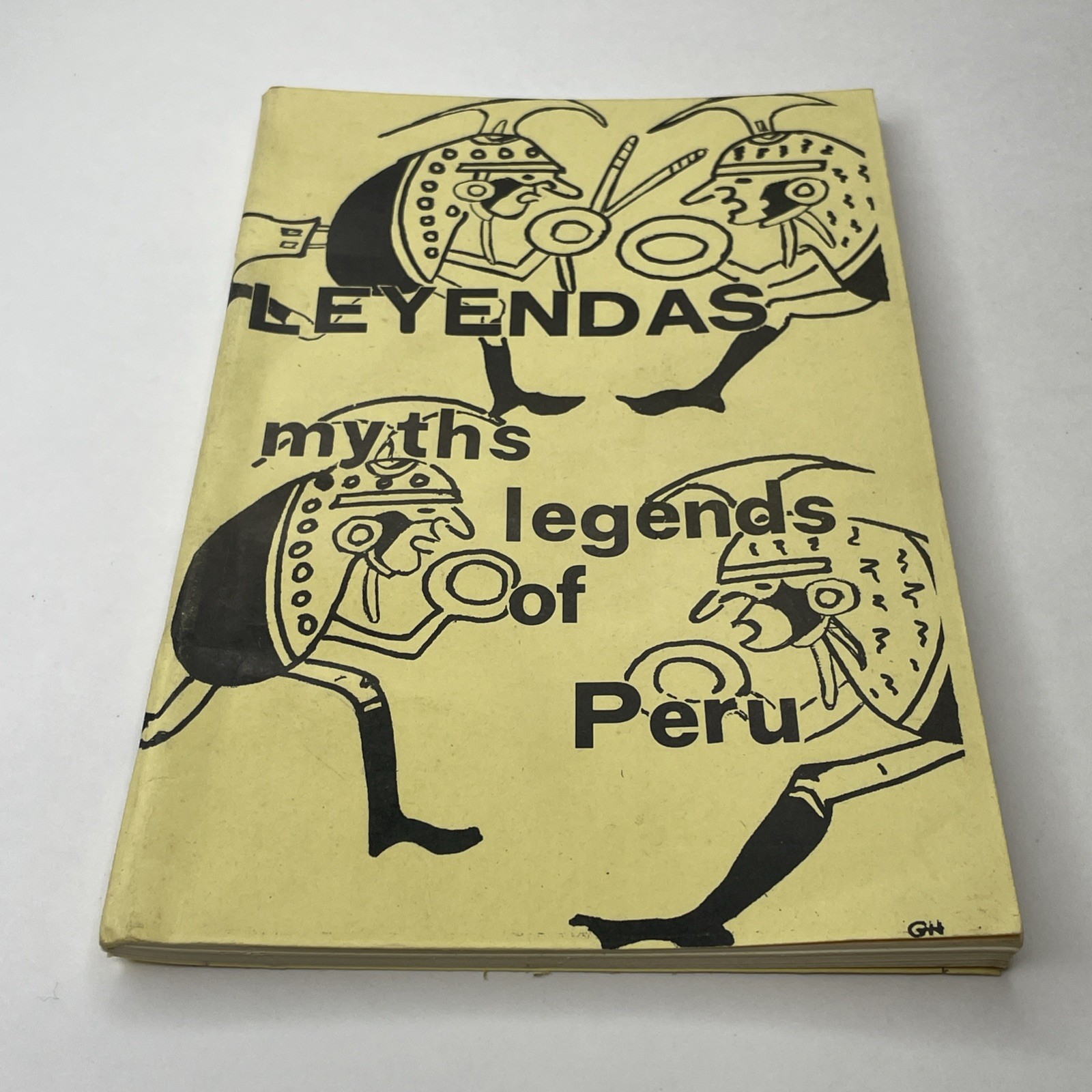 Vintage 1975 Myths Legends of Peru Book Colegio Roosevelt Lima Peru Folklore