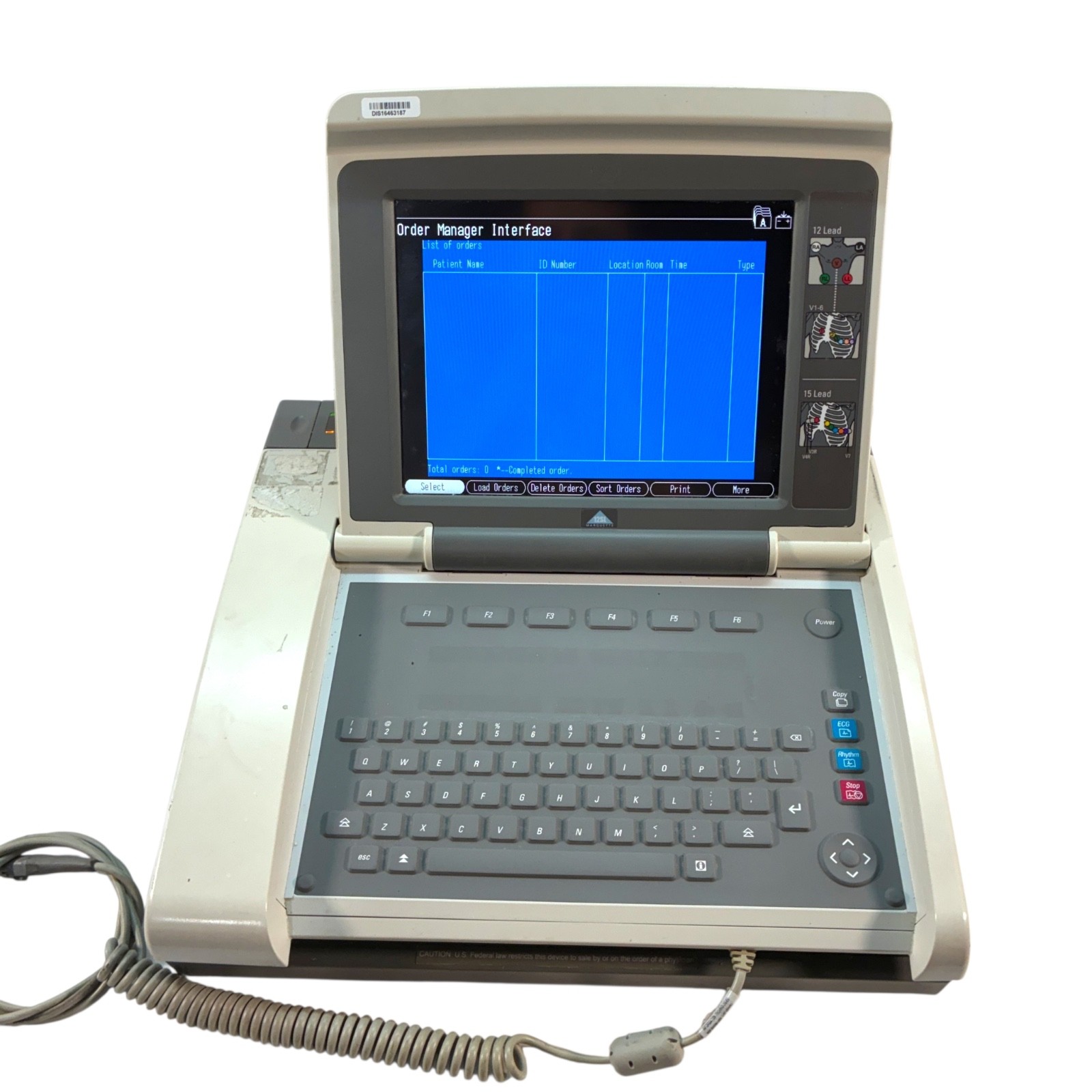GE Medical Systems MAC 5500 HD Resting ECG EKG Analysis Machine System Monitor
