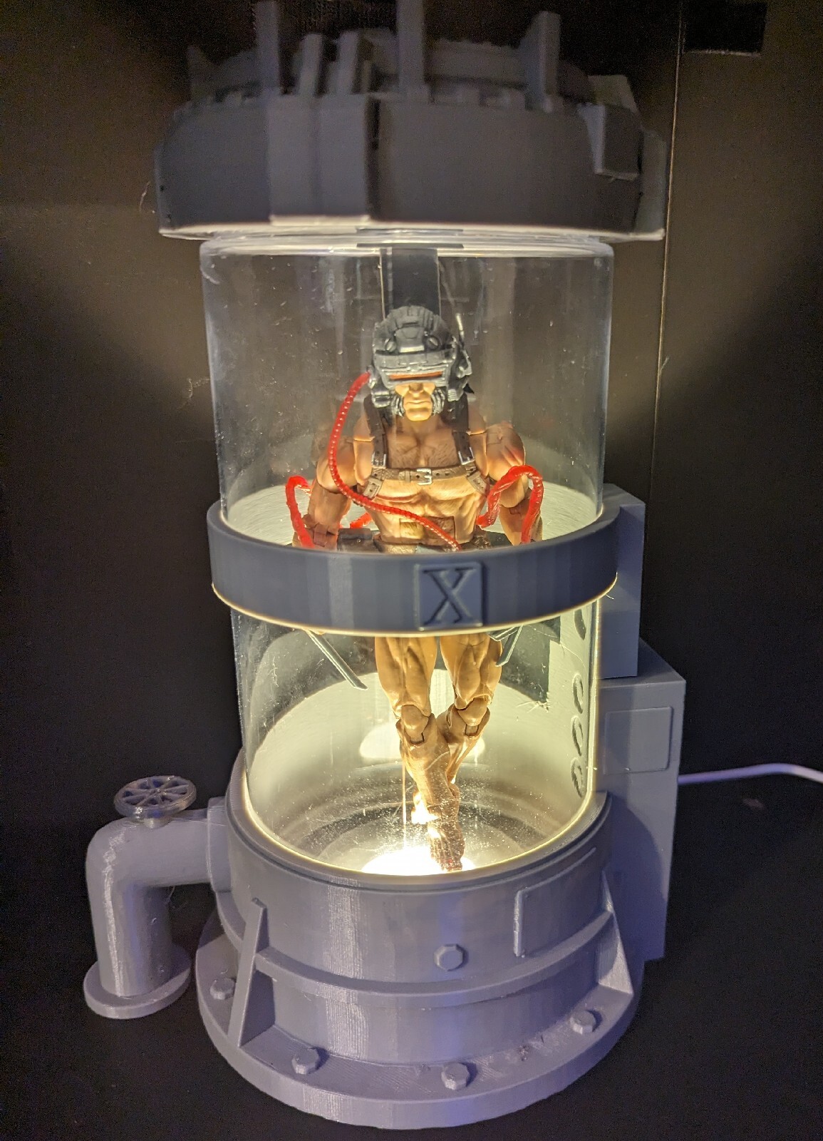 Weapon X Wolverine CRYO CHAMBER for Marvel Legends WITH LED LIGHTING 