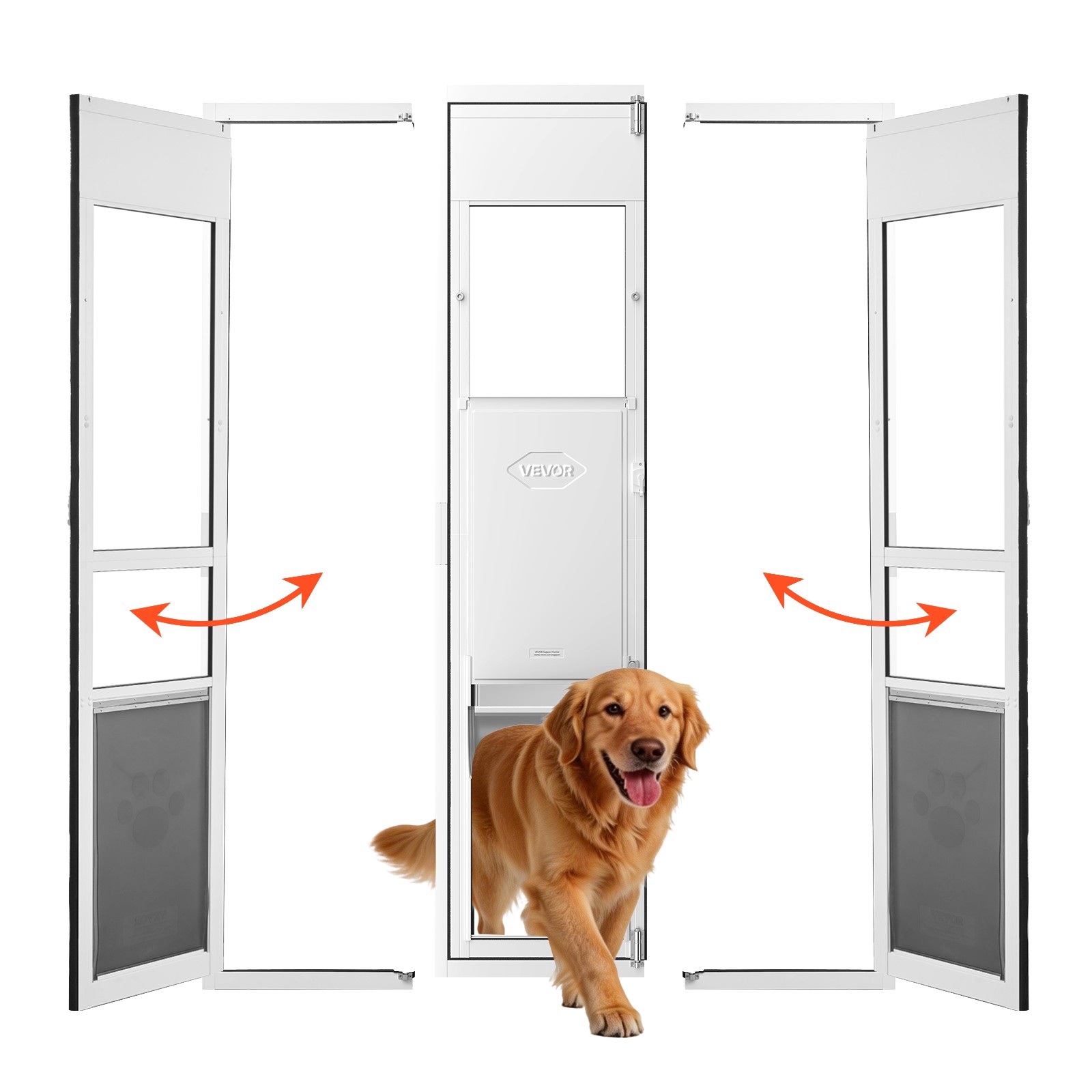 VEVOR Dog Door for Sliding Glass Door Pet Door Extra Large-Sized Dogs Swing-Open