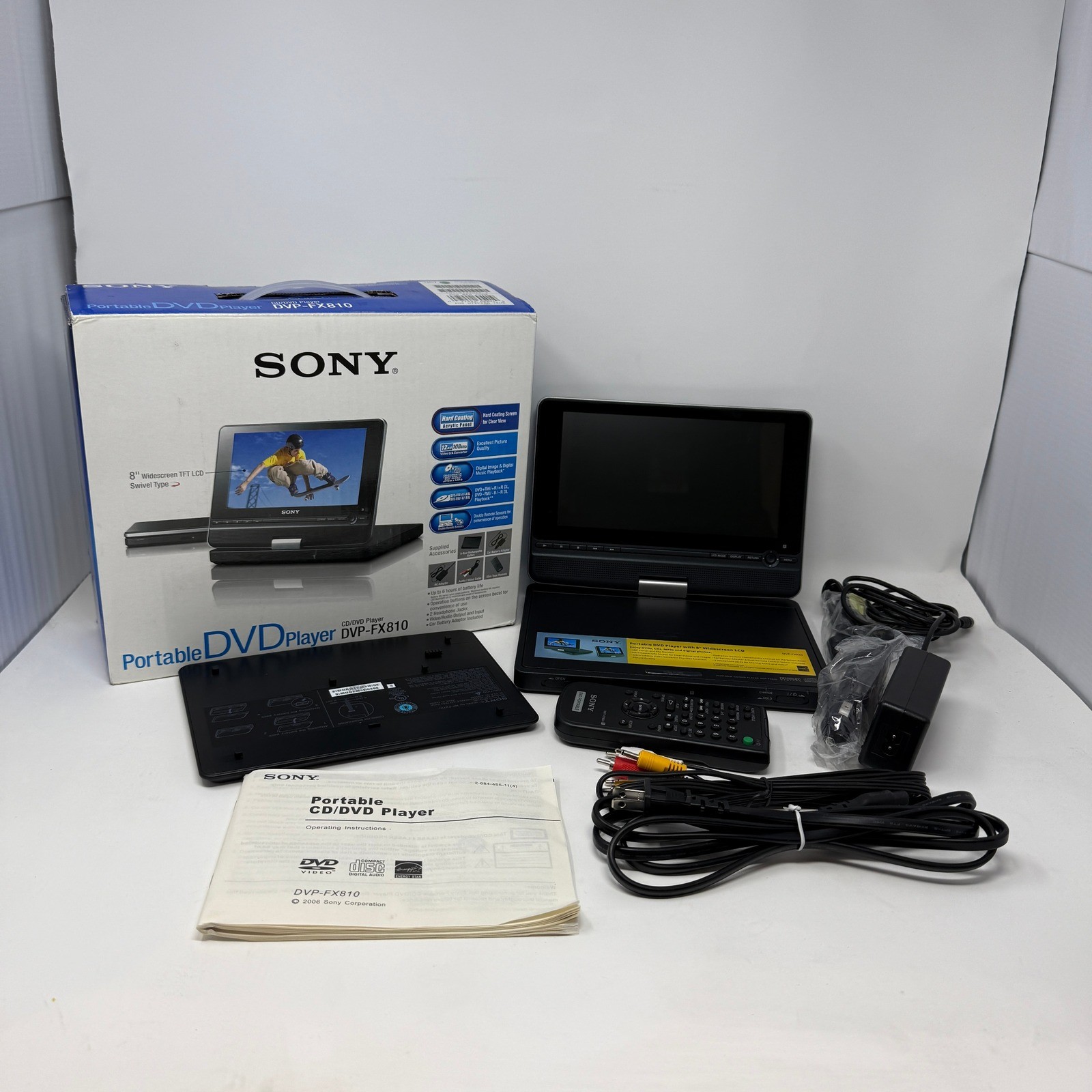 Sony DVP-FX810 Portable DVD Player 8 Inch Widescreen Swivel Screen For Parts Sony DVP-FX810 Portable DVD Player 8 Inch Widescreen Swivel Screen For Parts
