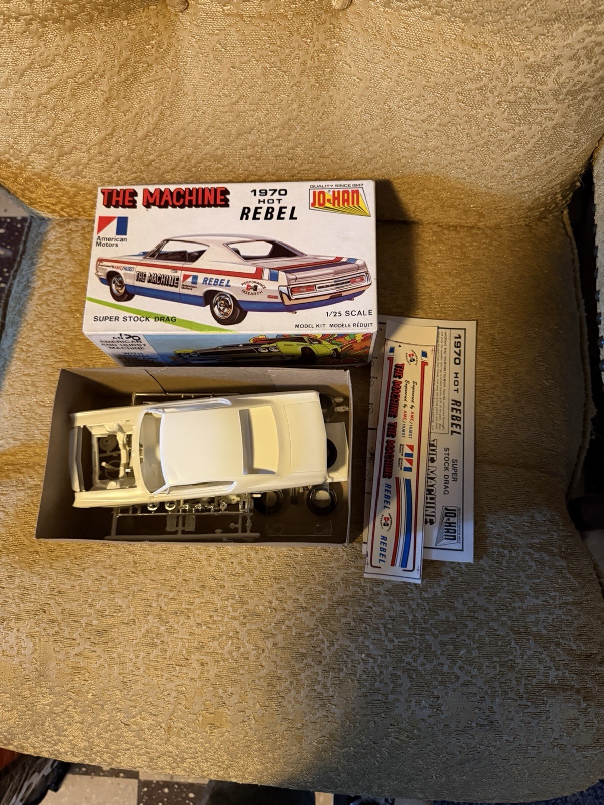 Vintage Jo-Han 1/25 1970 AMC Rebel The Machine C-2670 Super Stock Drag Vintage Jo-Han 1/25 1970 AMC Rebel The Machine C-2670 Super Stock Drag