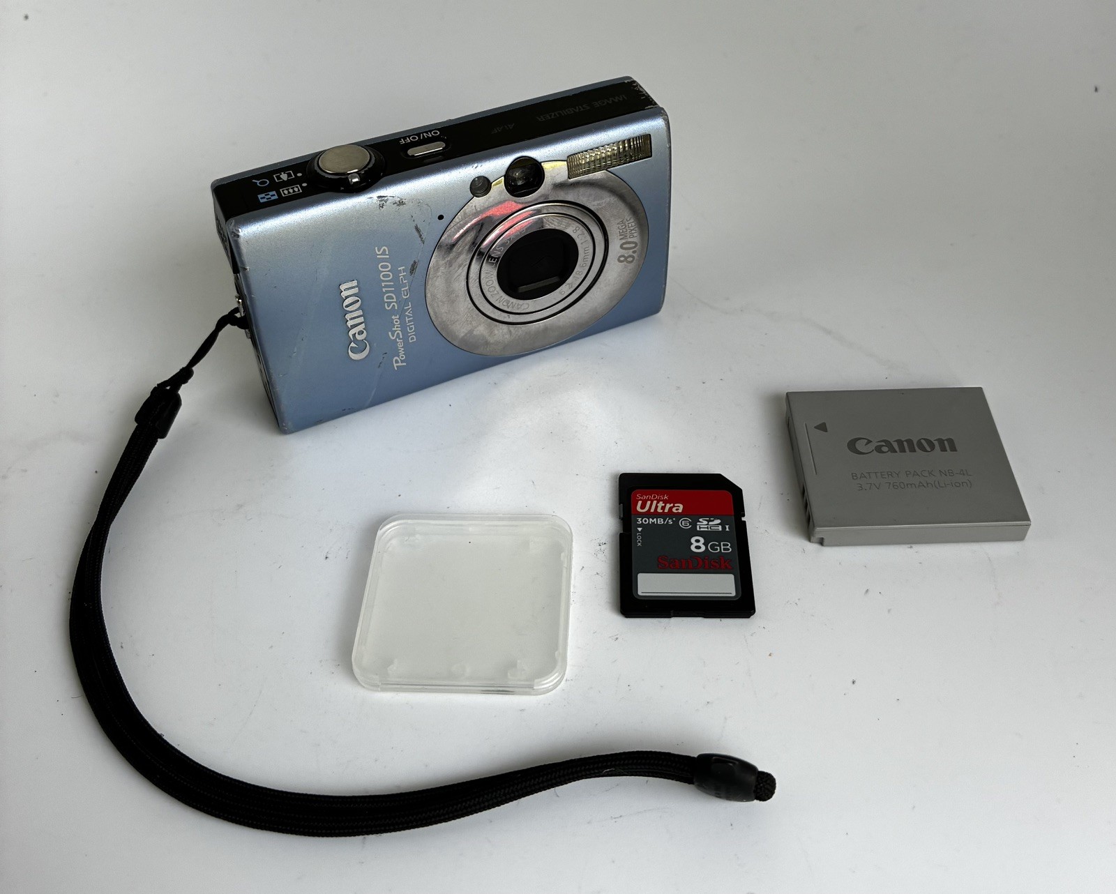 Canon PowerShot SD1100 IS Digital ELPH Camera 8.0MP 8 GB Card, Tested Works READ Canon PowerShot SD1100 IS Digital ELPH Camera 8.0MP 8 GB Card, Tested Works READ