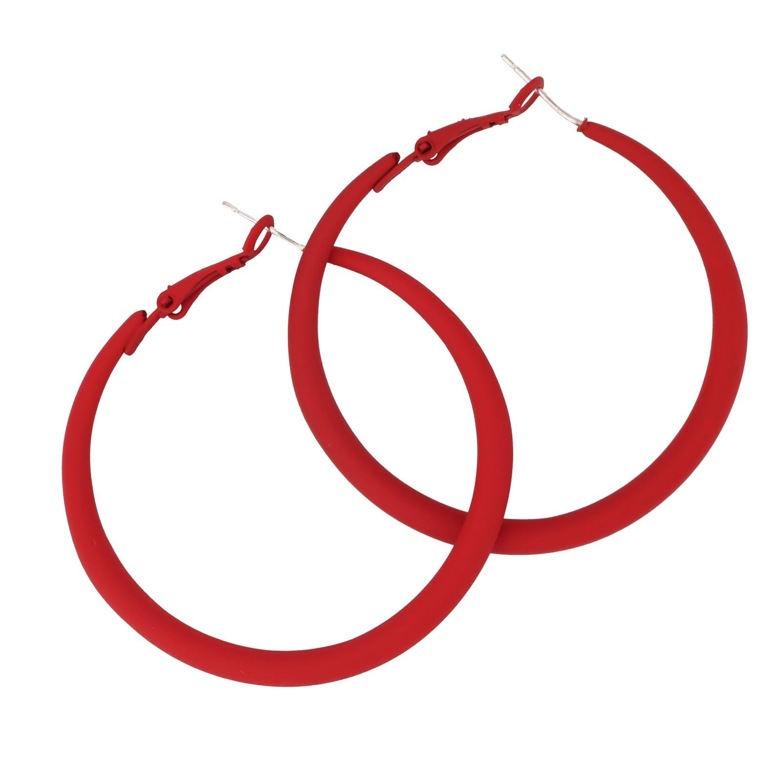 Gafatory Red Hoop Earrings,Elegant Jewelry, 80s Earrings Retro for Large, red Gafatory Red Hoop Earrings,Elegant Jewelry, 80s Earrings Retro for Large, red