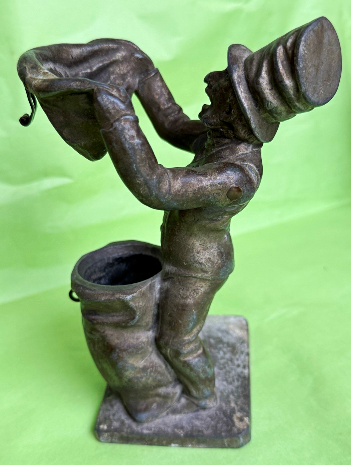 Vintage Gentleman (Penny Man)Bank Figurine Antique Finish 6in Bucket Base Vintage Gentleman (Penny Man)Bank Figurine Antique Finish 6in Bucket Base