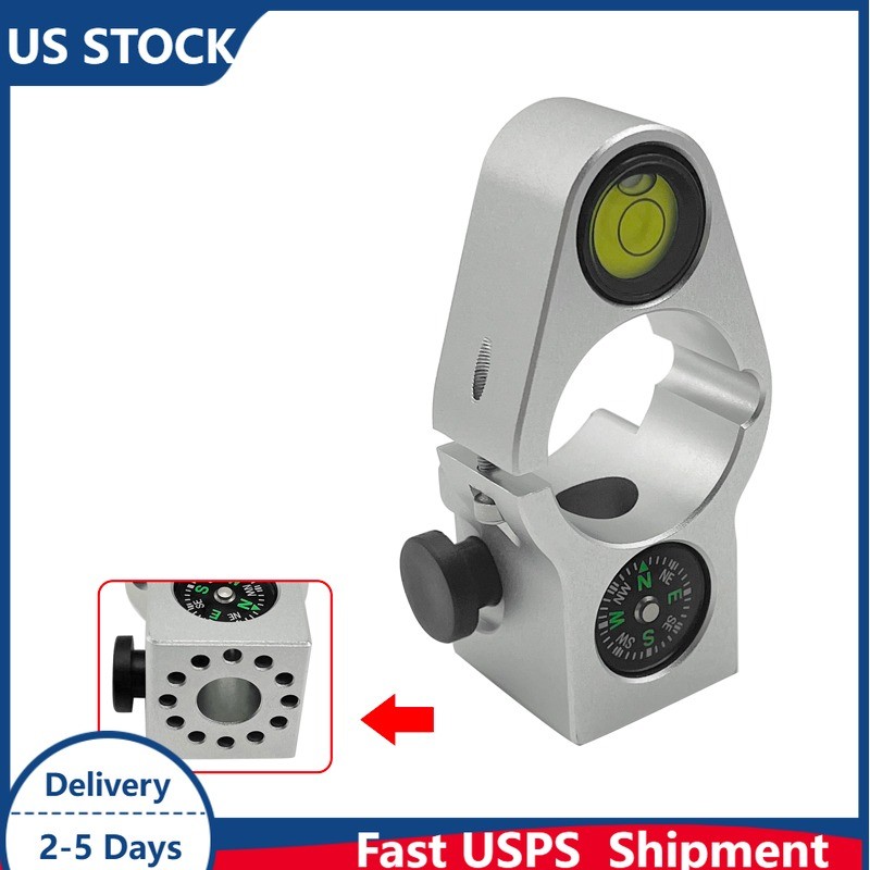 New Telescopic Aluminum Alloy Bubble With Compass For 32mm Surveying Pole New Telescopic Aluminum Alloy Bubble With Compass For 32mm Surveying Pole
